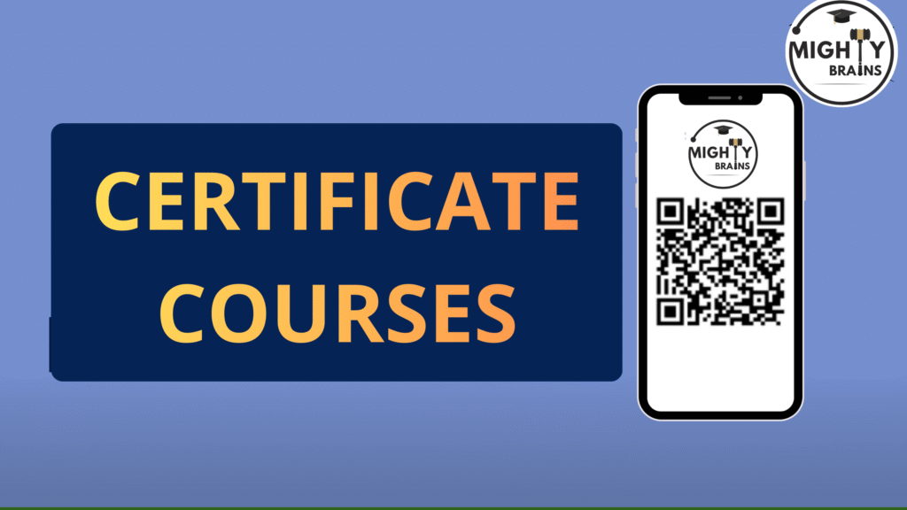 Certificate courses with QR code